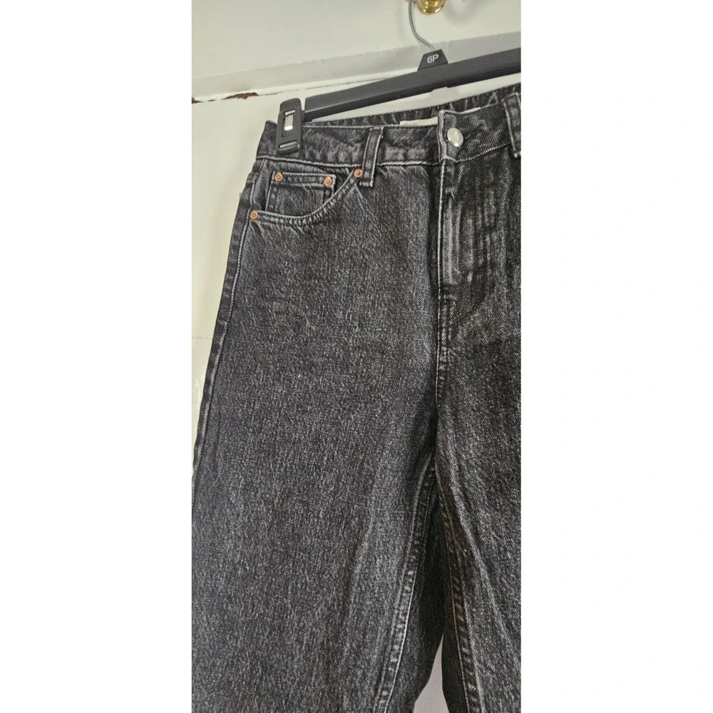 NWT‎ TOPSHOP MOTO MOM woman Sz W26 black wash denim jeans